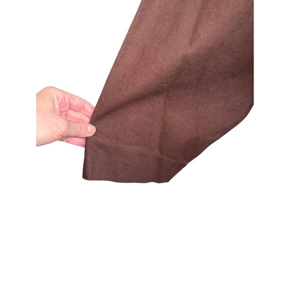 Brown Napa Valley Woman 22W Tunic Top With Crochet Trim & Sequin Linen Casual - Picture 7 of 9